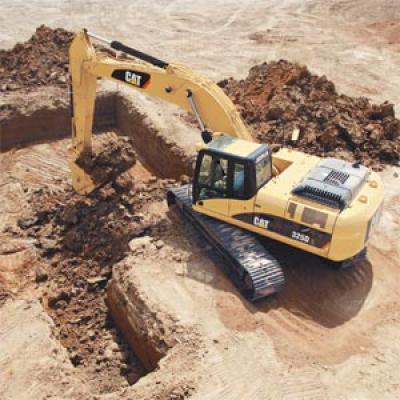 Excavator digging